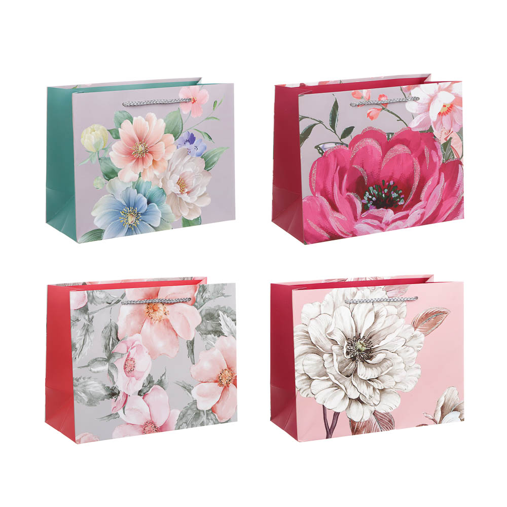 Пакет тм Fntastic подарочный, 18x23x10см, глиттер, бумага, арт.28, 4 дизайна, арт.№ 507-419