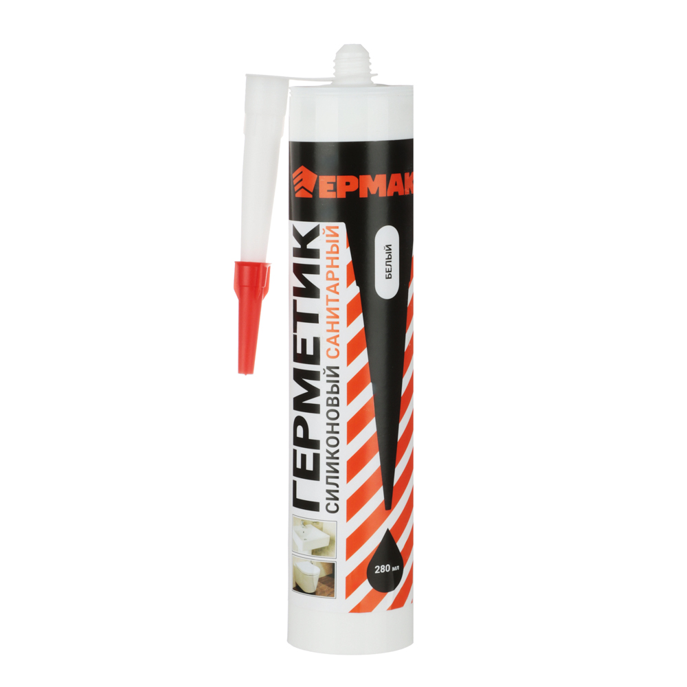 ЕРМАК / PUTECH Герметик силиконовый санитарный, 280мл, белый, арт.№ 634-029