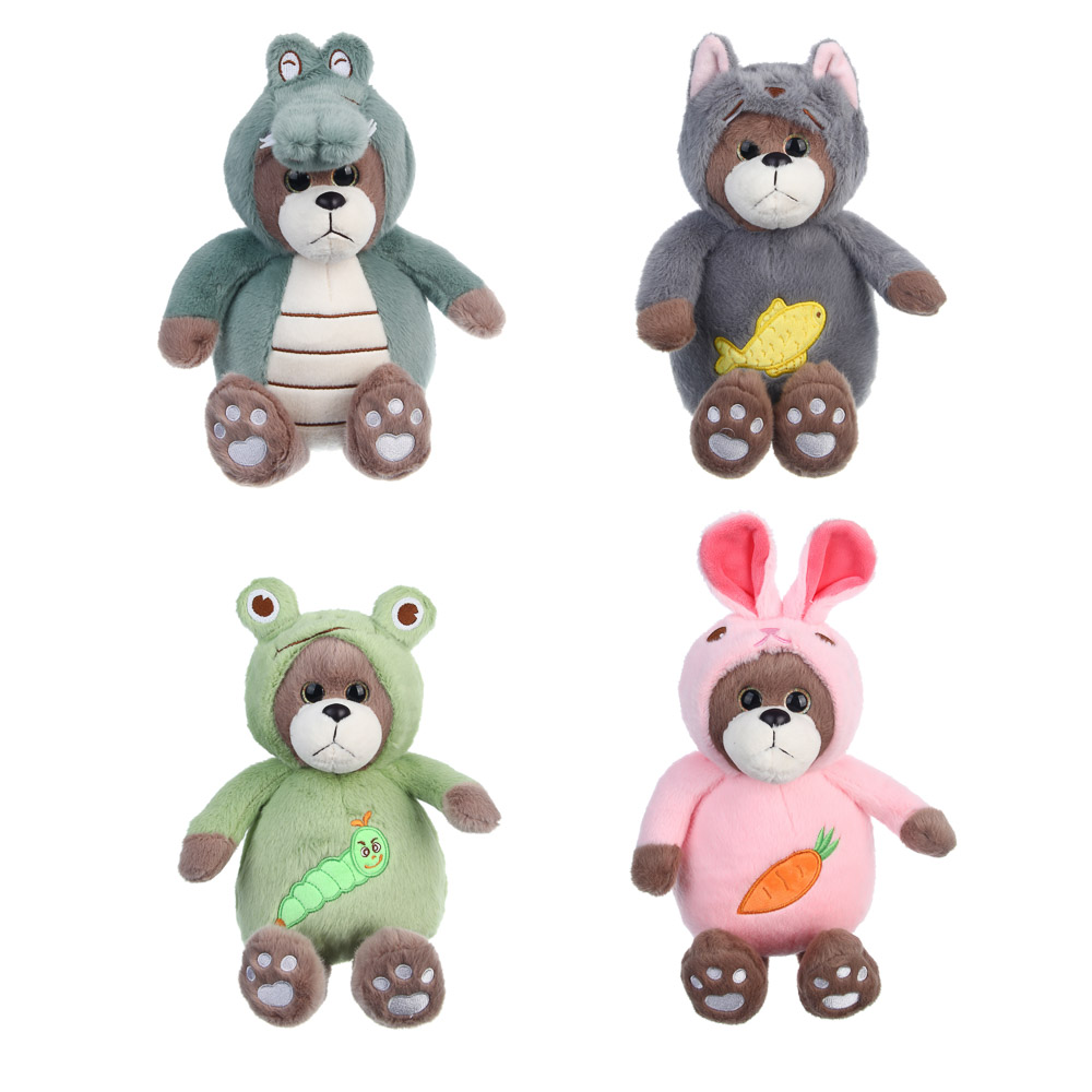 Игрушка мягкая "Медвежуля", полиэстер, ИГРОЛЕНД, 3+, 1811-14, арт.№ 264-552