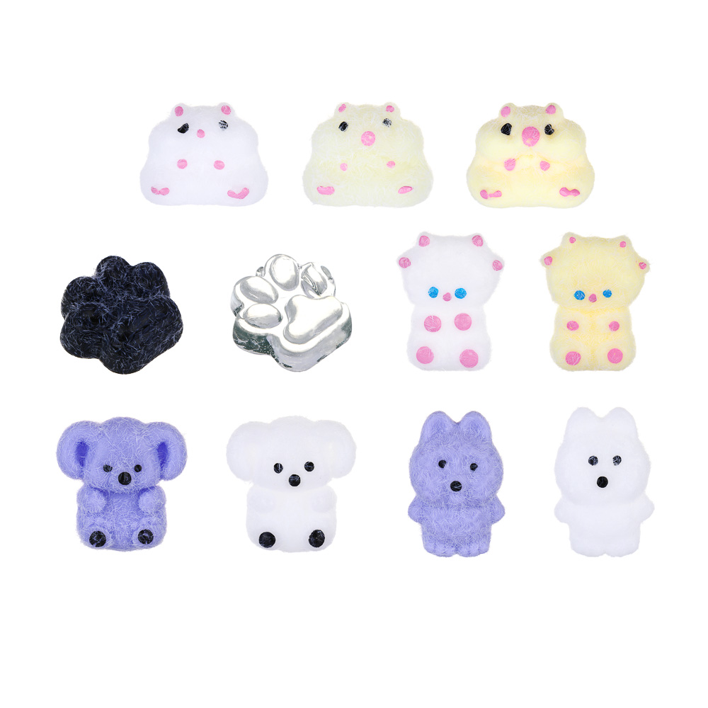 ИГРОЛЕНД Игрушка-антистресс, мялка "Зоопарк", TPR, 8х8см, 10 дизайнов, арт.№ 297-117