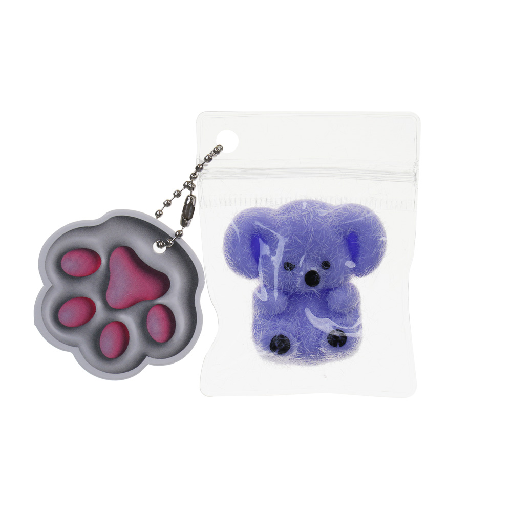 ИГРОЛЕНД Игрушка-антистресс, мялка "Зоопарк", TPR, 8х8см, 10 дизайнов, арт.№ 297-117