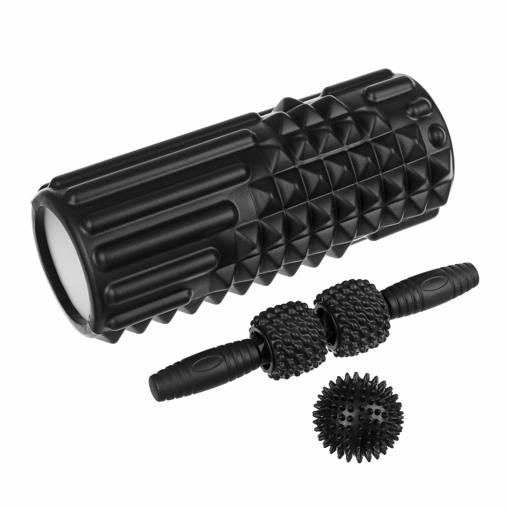 ВСЁГАЗИН Набор для массажа (валик, ролик, мячик) EVA+PVC+PP, 33x14см, арт.№ 040-012