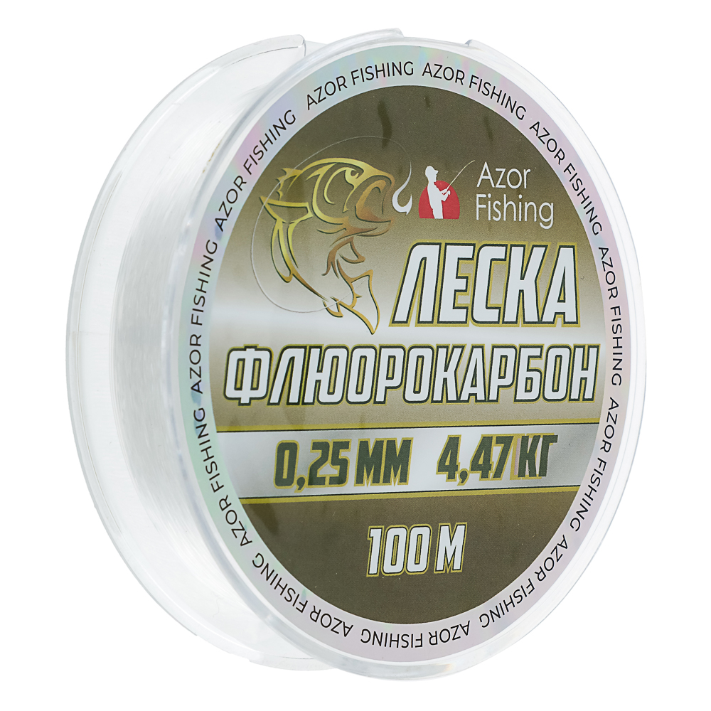 AZOR FISHING Леска флюрокарбоновая 0,25мм, 100м, арт.№ 144-111