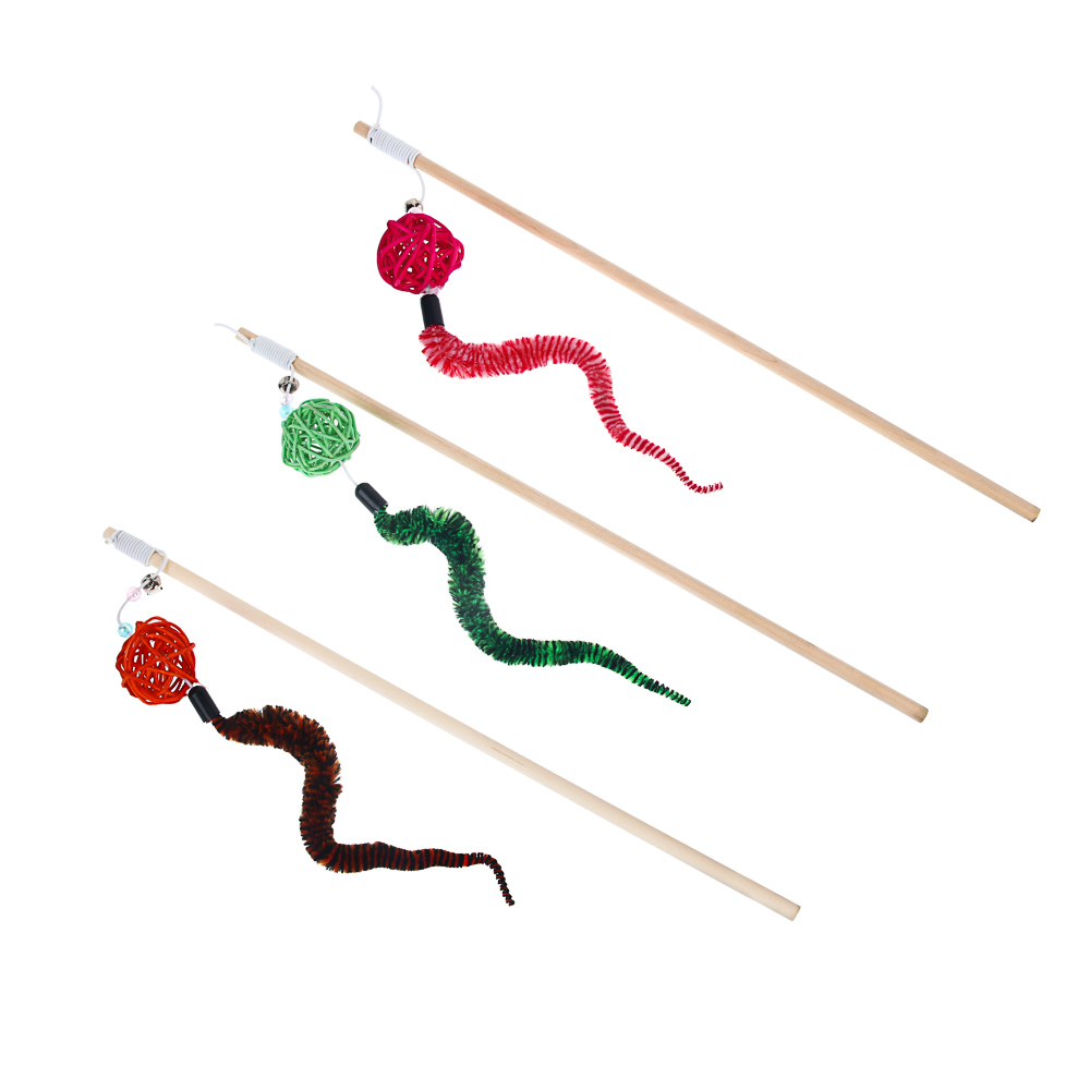 Игрушка-дразнилка для кошек тм VETTA, с плетеным шаром, арт.№ 273-569