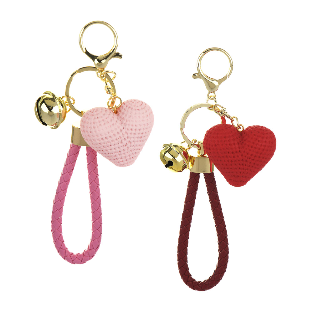Брелок с сердечком и подвеской, 2 цвета, арт.№ 509-012