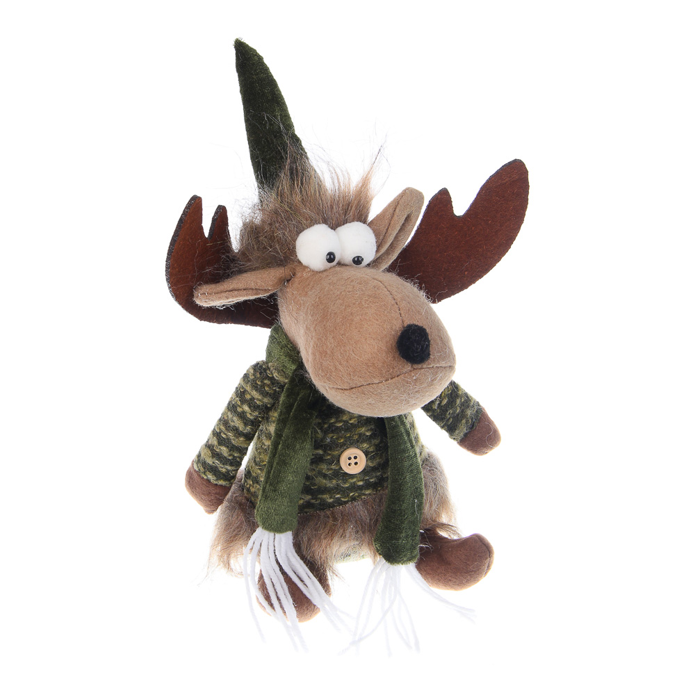 СНОУ БУМ Сувенир Олень 29 см, полиэстер, зеленый, арт.№ 140-140