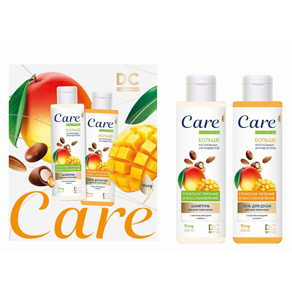 Подарочный набор женский DC Care:Гель для душа 200мл+шампунь 200мл, арт.№ 937-181