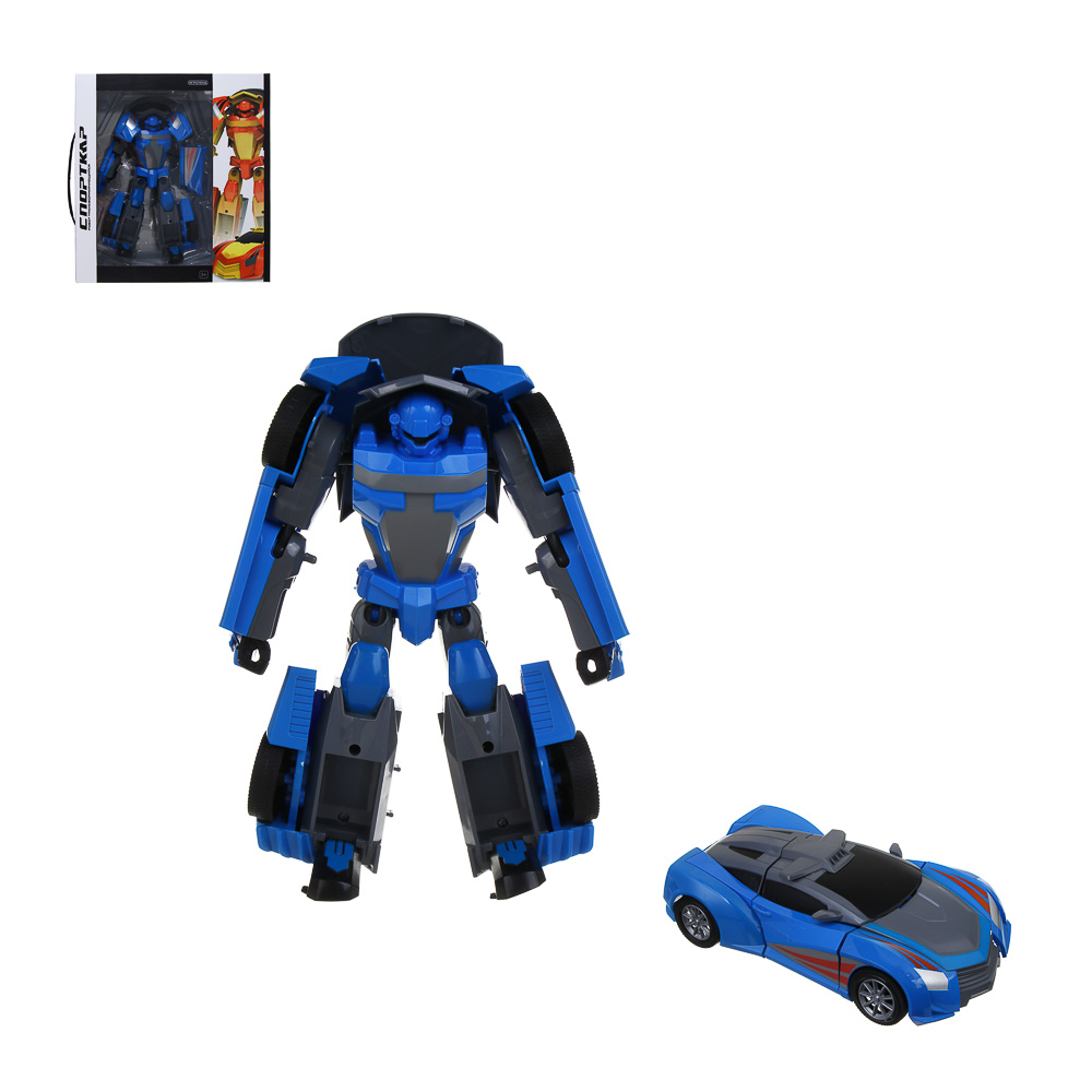 ИГРОЛЕНД Робот трансформирующийся "Спорткар", ABS, 29,5х29,5х9,5, 2 дизайна, арт.№ 296-132