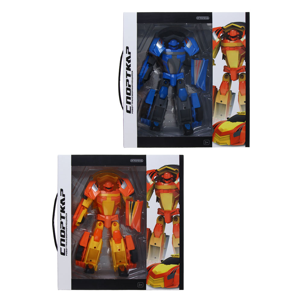 ИГРОЛЕНД Робот трансформирующийся "Спорткар", ABS, 29,5х29,5х9,5, 2 дизайна, арт.№ 296-132