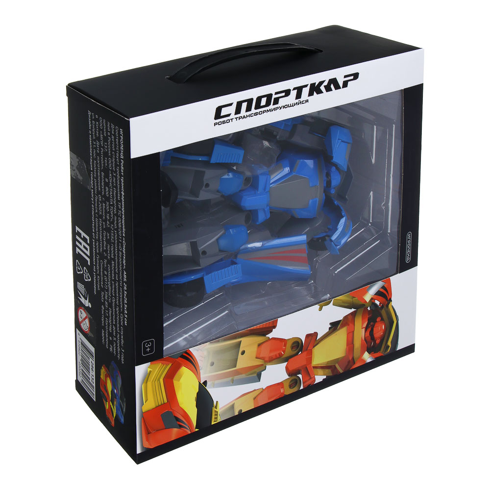 ИГРОЛЕНД Робот трансформирующийся "Спорткар", ABS, 29,5х29,5х9,5, 2 дизайна, арт.№ 296-132