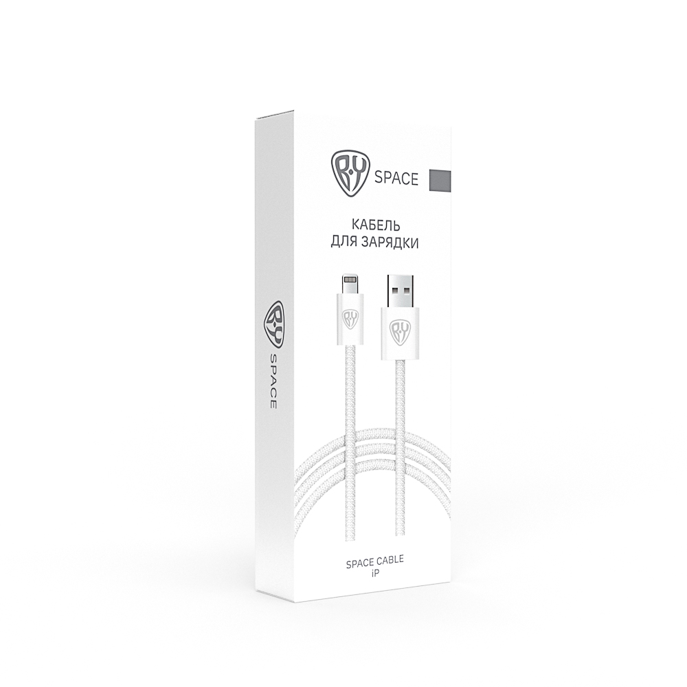 BY Кабель для зарядки Space Cable iP, 1м, Быстрая зарядка 2.4А, 12W, тканевый, белый — купить в МПР BY Кабель для зарядки Space Cable iP, 1м, Быстрая зарядка 2.4А, 12W, тканевый, белый, арт.№ 931-541