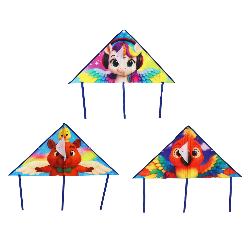 ИГРОЛЕНД Воздушный змей, 80см текстиль, 3 дизайна, арт.№ 900-044