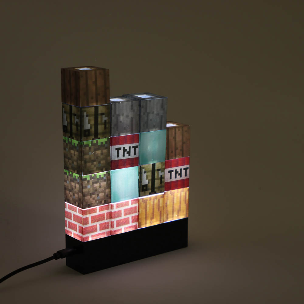 Светильник-ночник BY Блоки, 3W, USB, 13x3x15см, пластик, чёрный, арт.№ 476-455