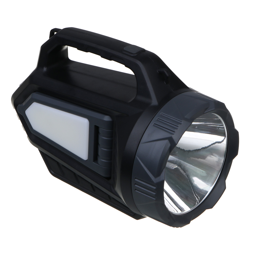 ЕРМАК Фонарь прожектор,LED,5 режимов,пластик,2400мАч,боков.фонари, красный свет, солн.батарея,Туре-С, арт.№ 223-078