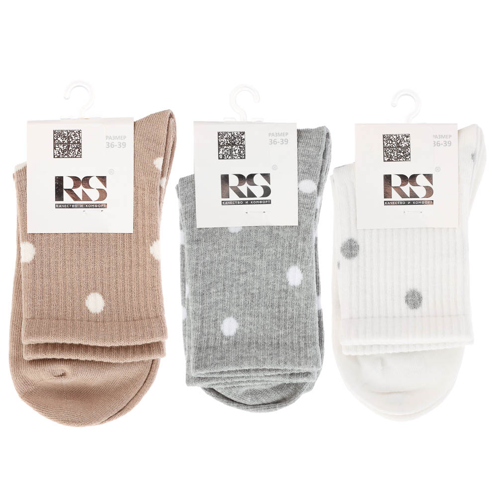 Носки женские классические, состав: 78% хлопок, 20% спандекс, 2% латекс, р. 36-39, арт.№ 019-524