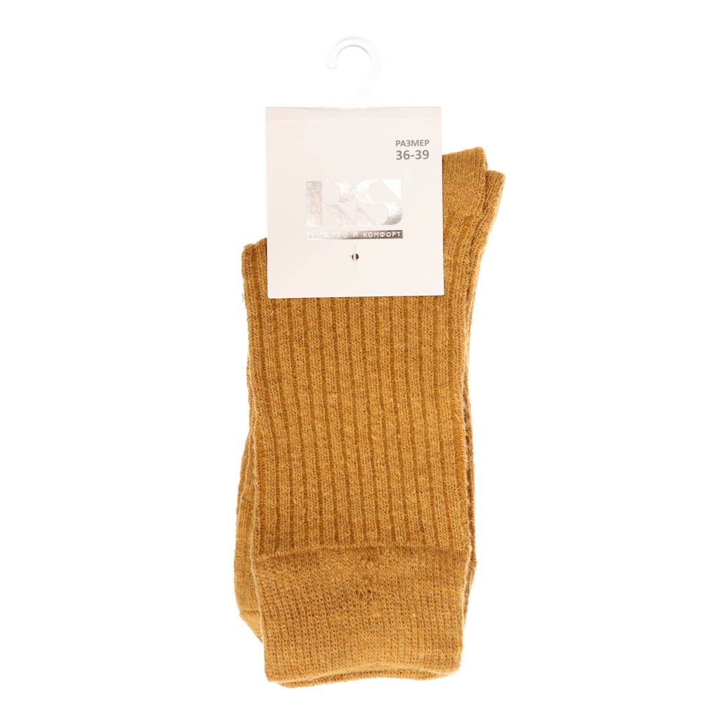 Носки женские "полушерсть" в рубчик, 65% полушерсть, 15% акрил, 10% спандекс, 10% эл, р. 36-39, rib1, арт.№ 019-525