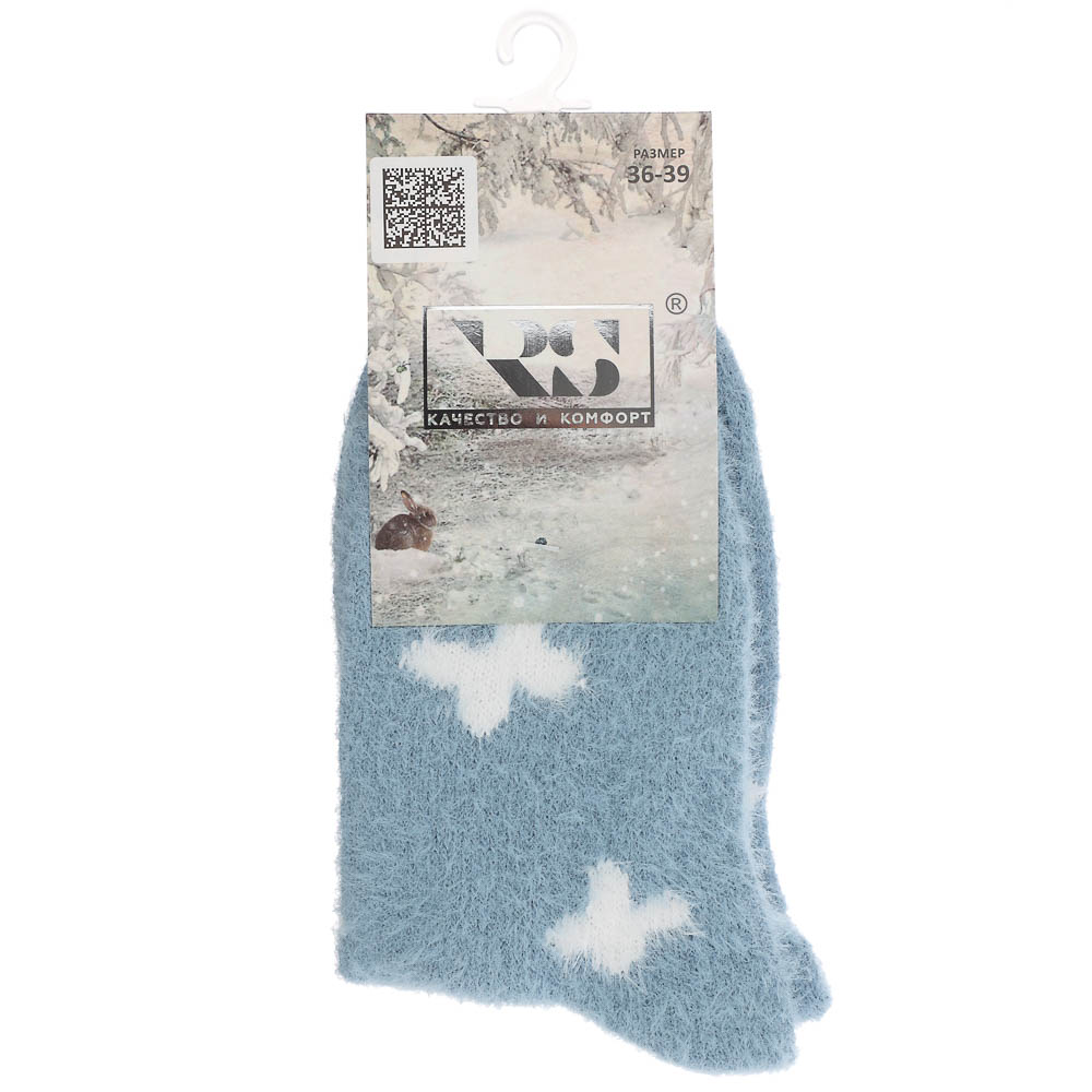 Носки женские с имитацией норки р. 36-39, 98% полиэстер, 2% спандекс, RSQ6, арт.№ 019-526