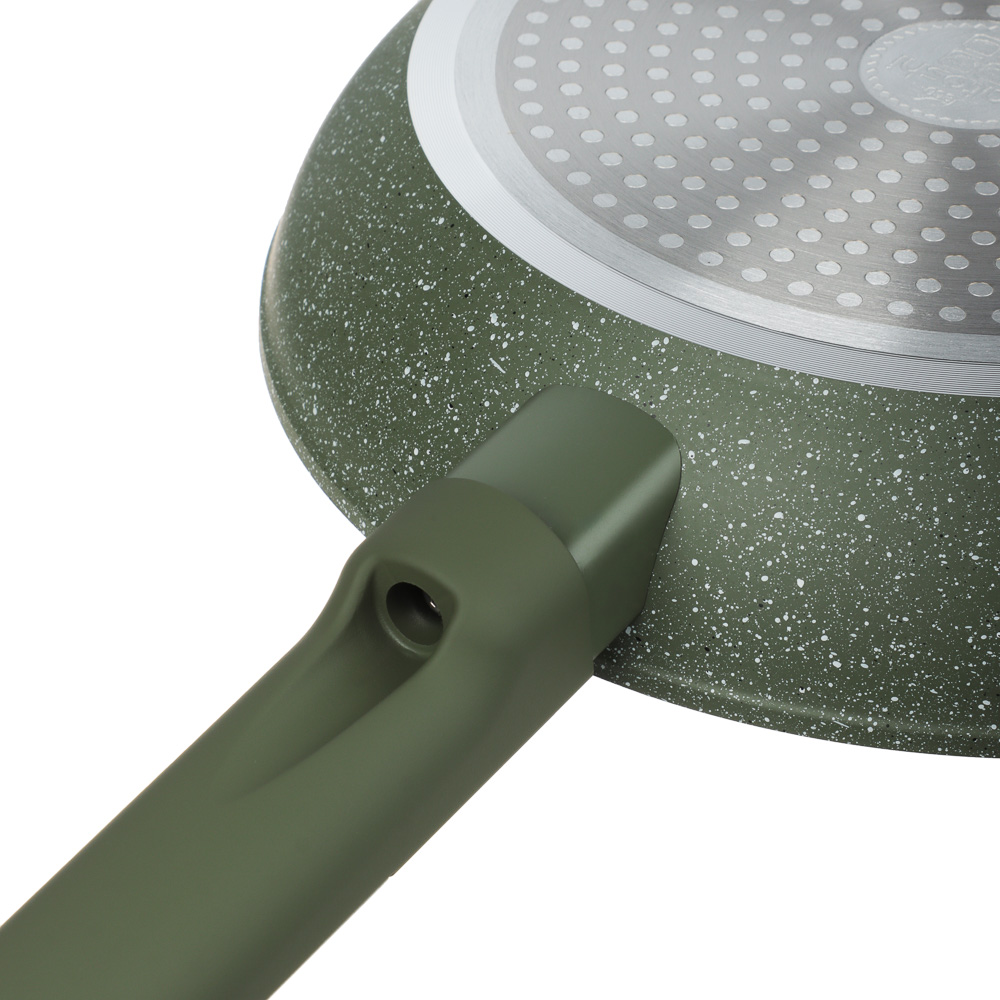 SATOSHI Кантри Сковорода литая d24см, антипригарное покрытие мрамор, индукция, 3 цвета, арт.№ 846-760