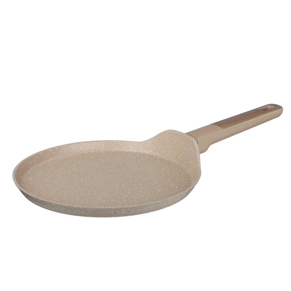 SATOSHI Кантри Сковорода литая блинная d24см, антипригарное покрытие мрамор, индукция, 3 цвета, арт.№ 846-763