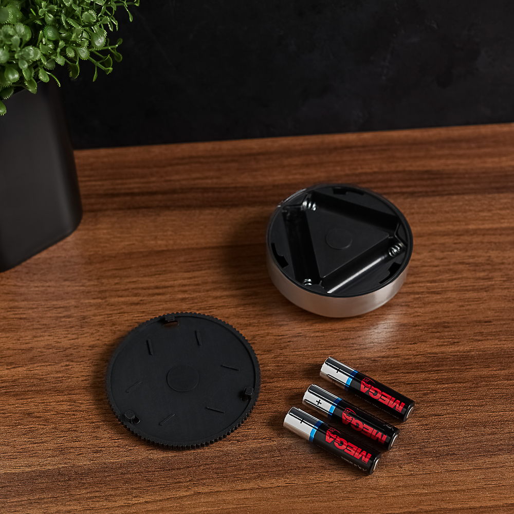 Светильник точечный нажимной BY, 6,5см, 3xААА, 4 LED, пластик, арт.№ 417-072