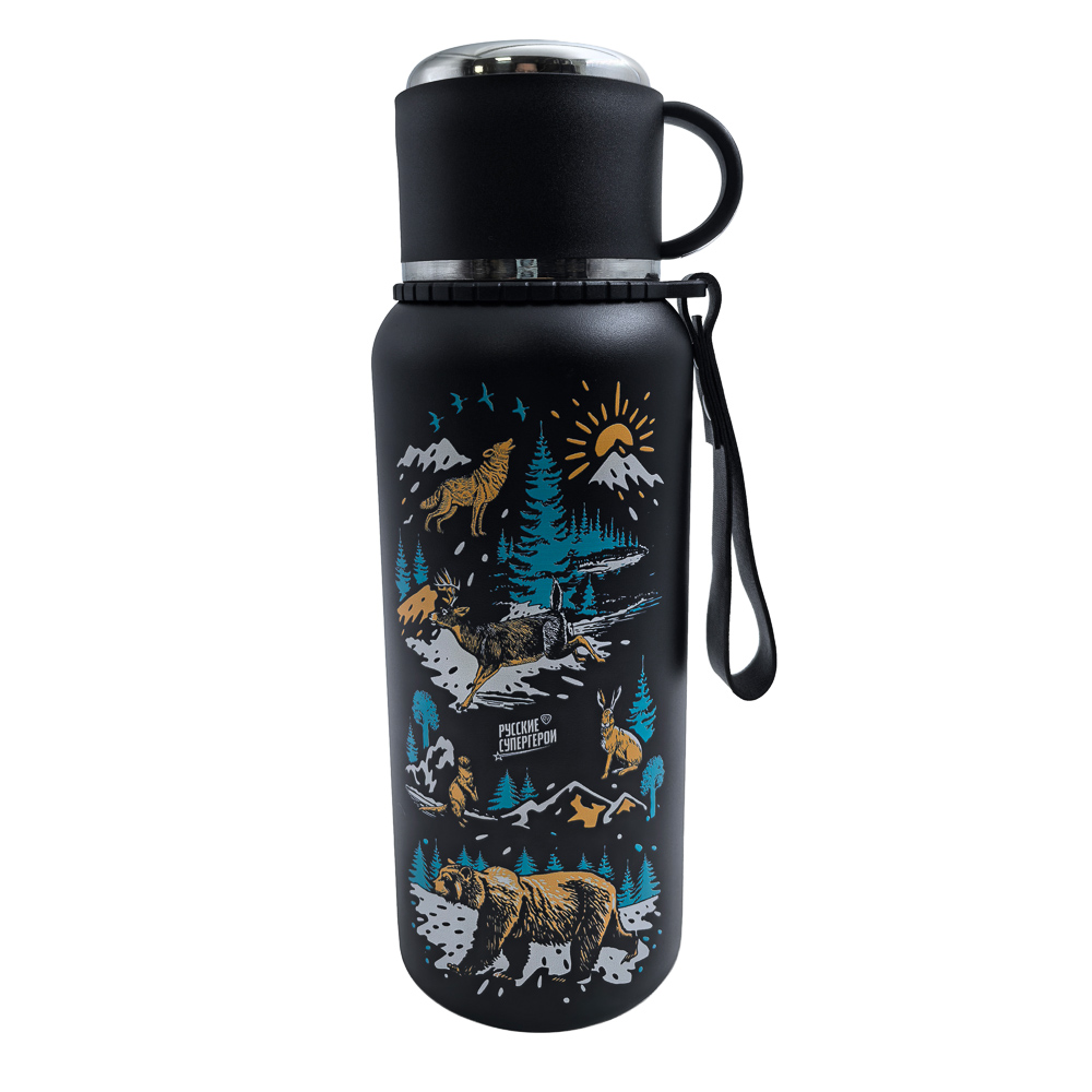 Термос тм BY Русские супергерои Урал 1,00 л, черный, арт.№ 841-916
