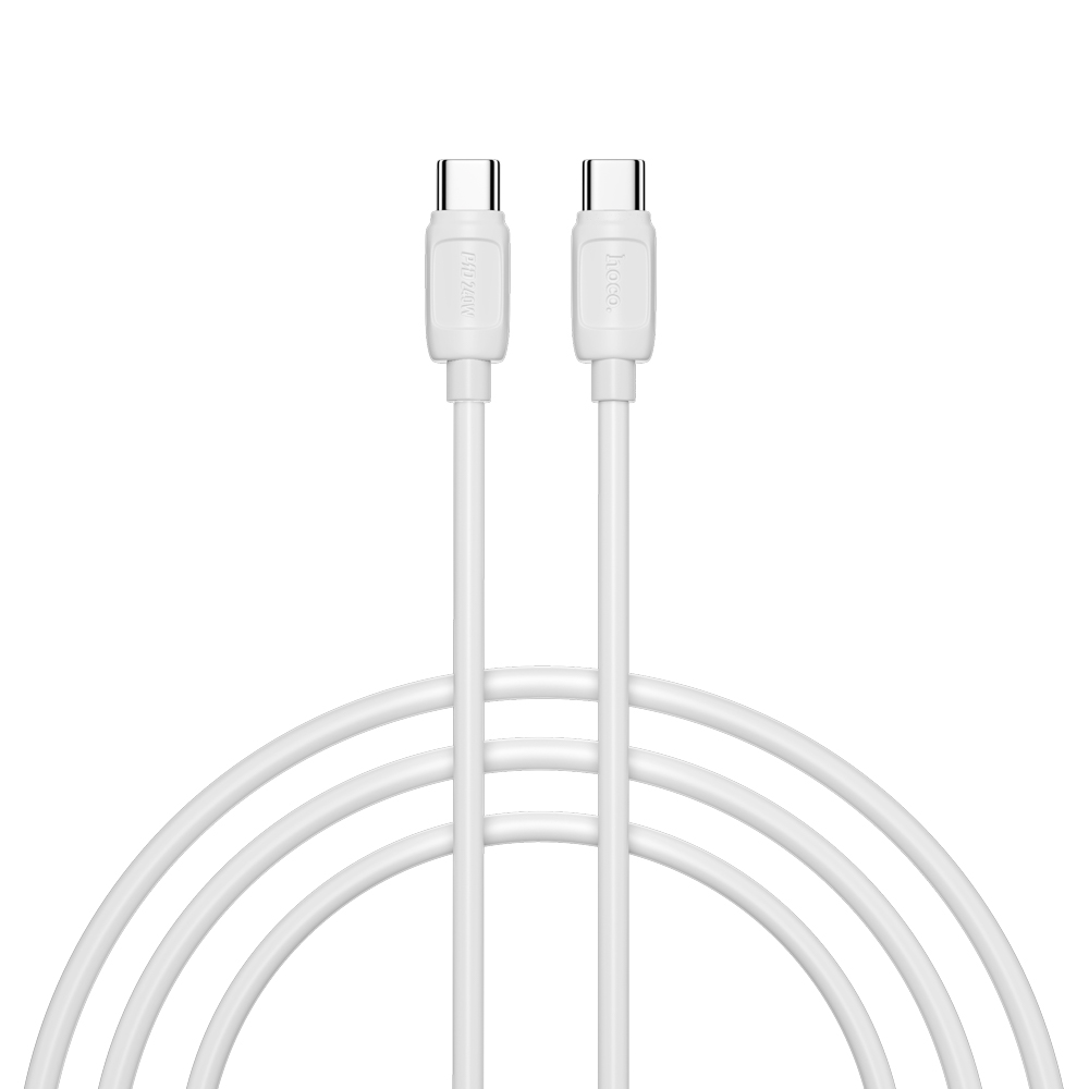 Кабель для зарядки Type C-Type C hoco. модель X115, 240Вт, 1м, 5А, белый, арт.№ 931-564