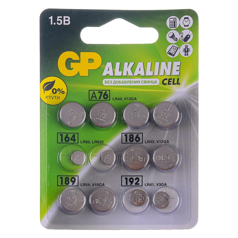 Батарейки комплект GP ACM02-CR12, 12 шт, арт.№ 917-093