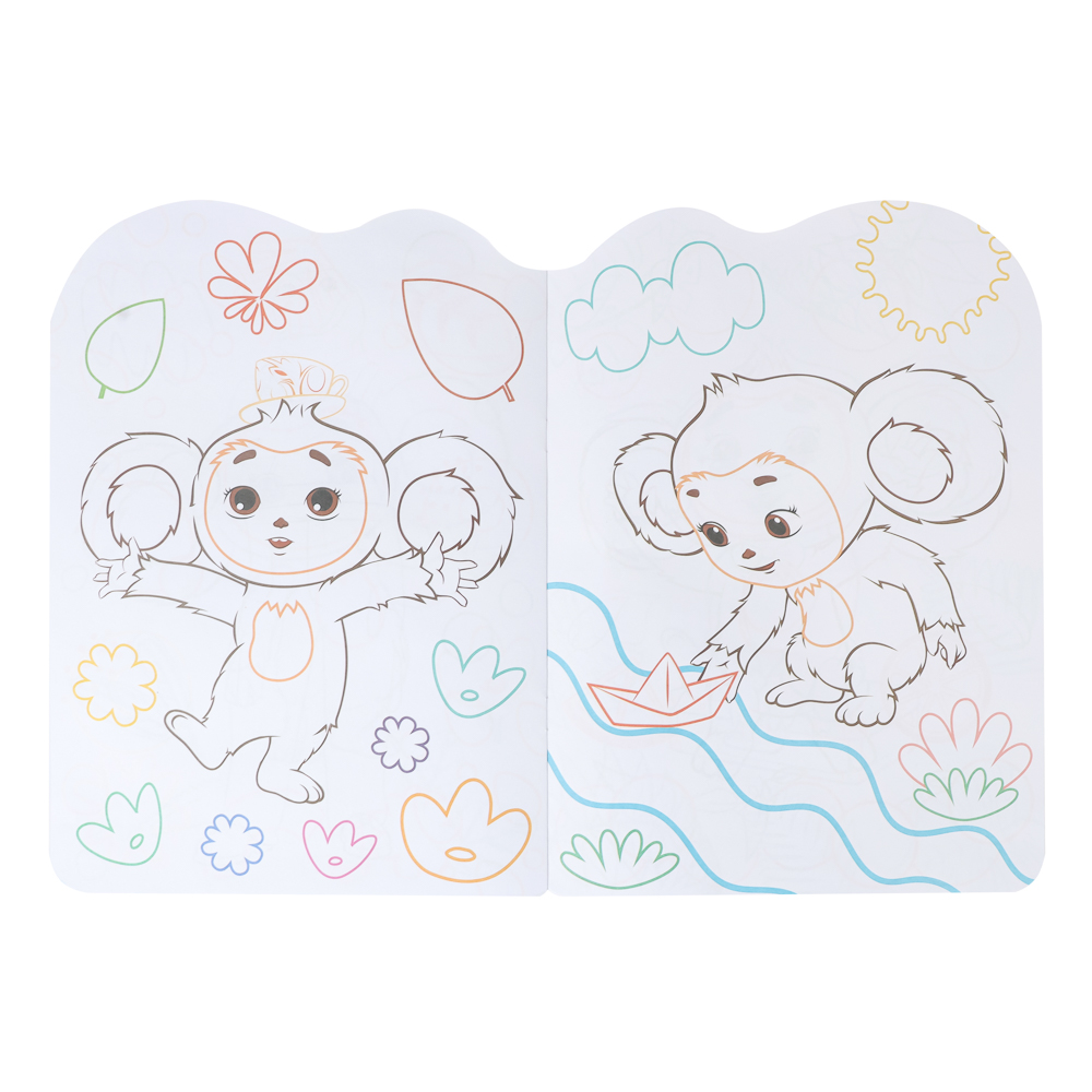 Раскраска "Чебурашка. Веселые выходные", бумага, 21х29см, 16 стр., арт.№ 290-391