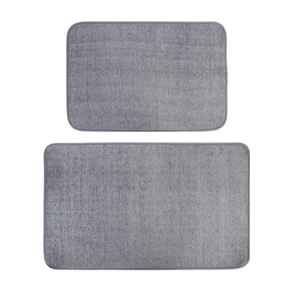 Набор ковриков для ванной тм VETTA Presto, синель 600г/м², 60х40см+80х50см, серый, арт.№ 462-837