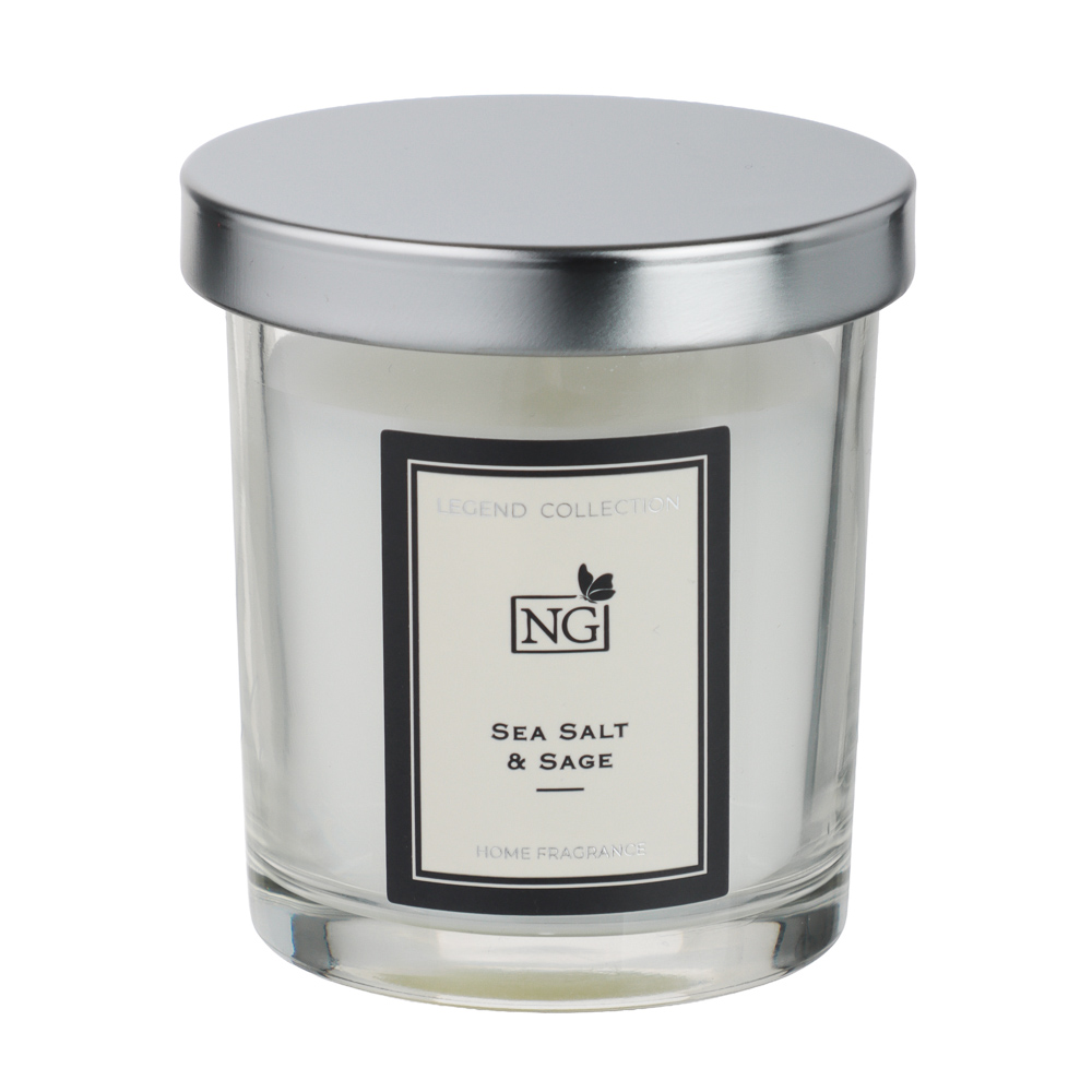 NEW GALAXY Свеча ароматизированная LEGEND COLLECTION, 88 гр, Sea Salt & Sage, арт.№ 778-284