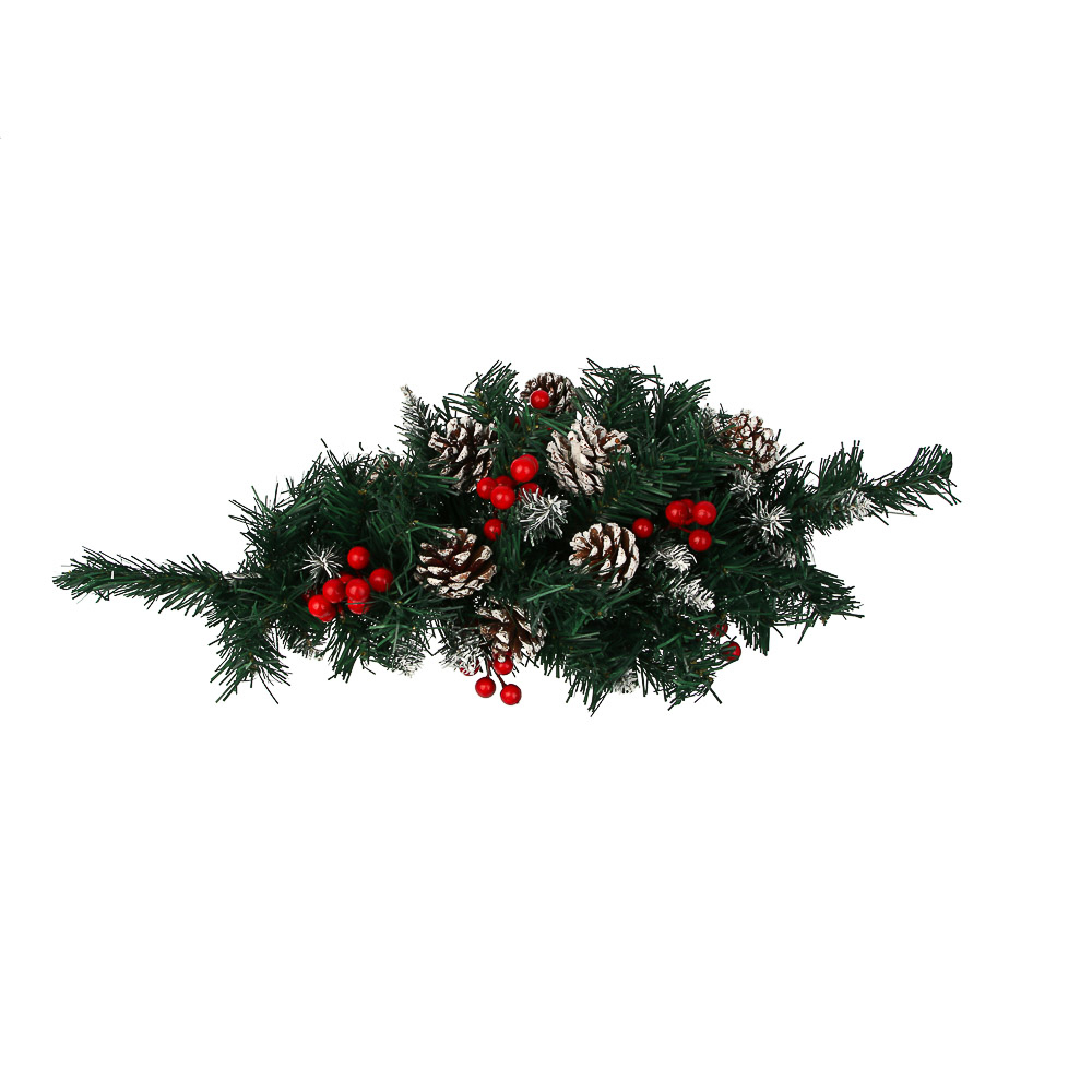 Лапник/Сваг с декором Д 60 см Ш 30 см СНОУ БУМ, ПВХ, 26-96, арт.№ 386-267