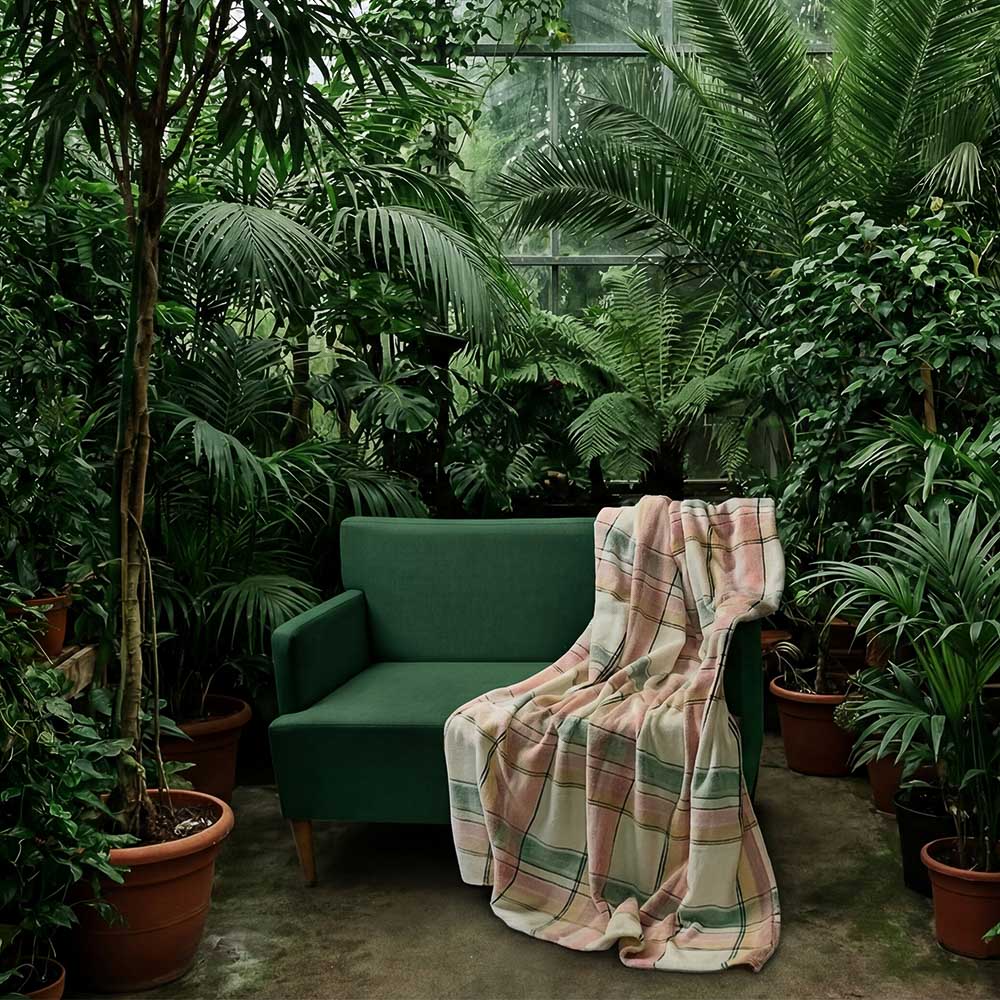 PROVANCE Ботаника Плед клетка 195х150см, 100% полиэстер, 2 дизайна, арт.№ 488-170