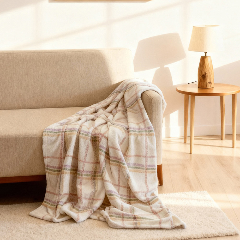 PROVANCE Ботаника Плед клетка 195х150см, 100% полиэстер, 2 дизайна, арт.№ 488-170