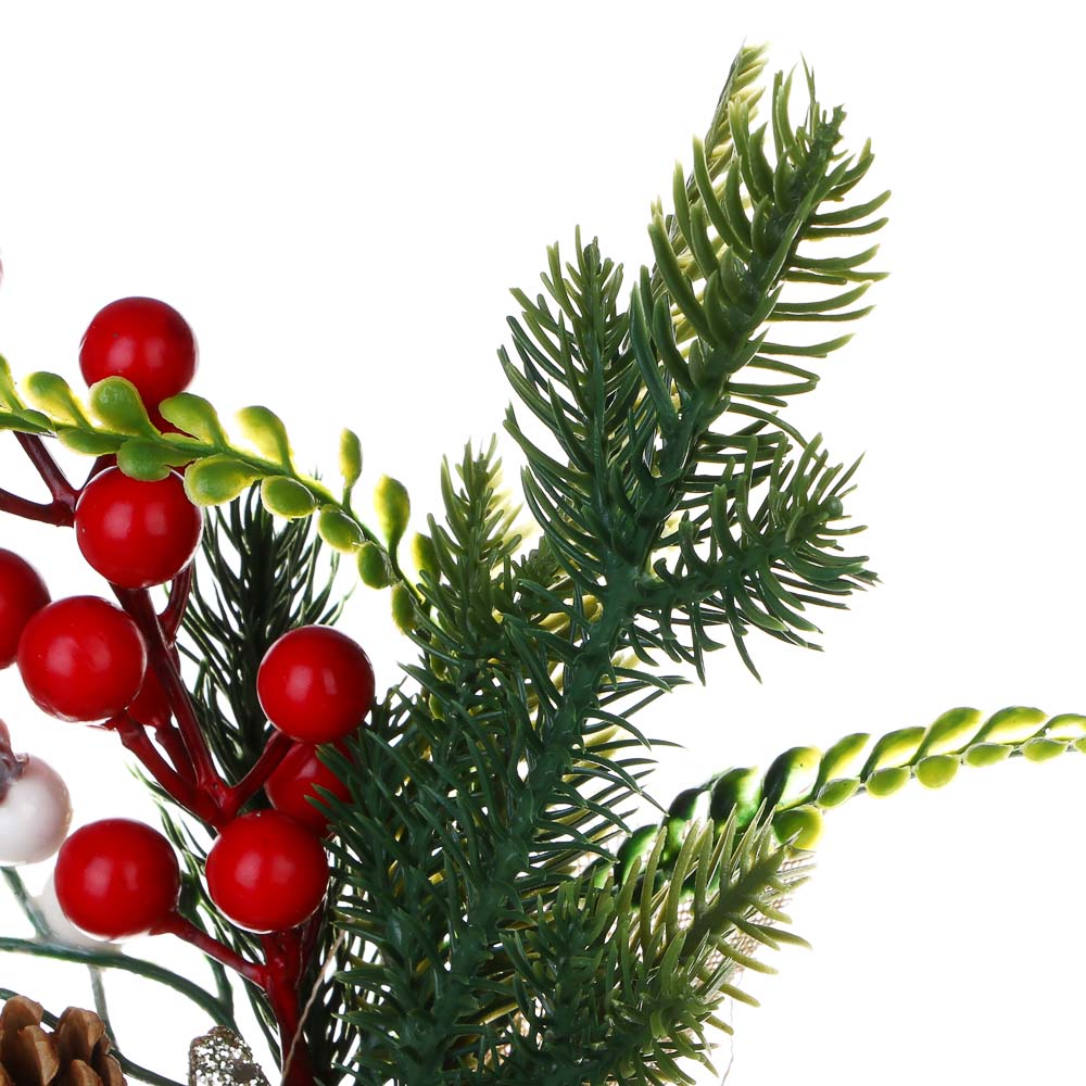 СНОУ БУМ Хвойный декор 29 см, пластик, пенопласт, металл, мешковина, дерево, арт.№ 021-010