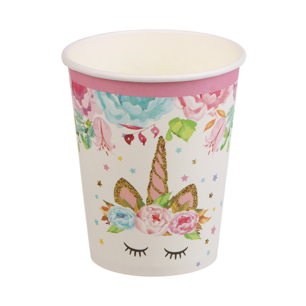 Набор стаканов бумажных "Единорог" тм Fntastic, 250 мл, 6 шт, арт.№ 530-500