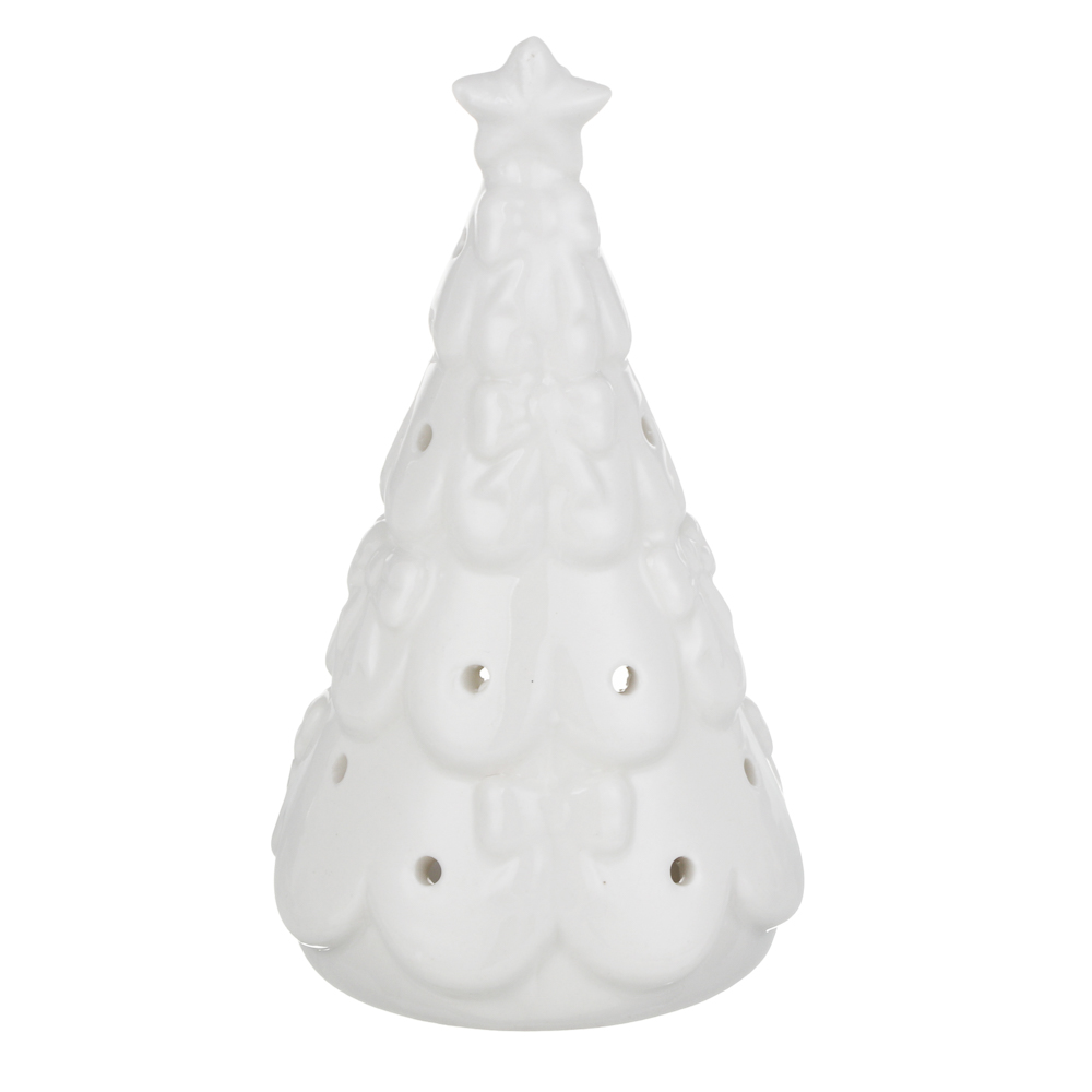 Подсвечник тм LADECOR 8,5x14,5 см, керамика, белый, арт.№ 477-285