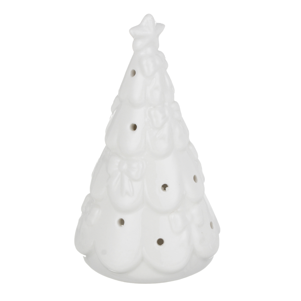 Подсвечник тм LADECOR 8,5x14,5 см, керамика, белый, арт.№ 477-285