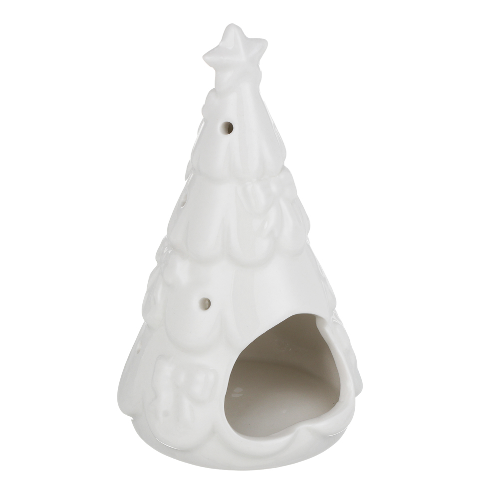 Подсвечник тм LADECOR 8,5x14,5 см, керамика, белый, арт.№ 477-285