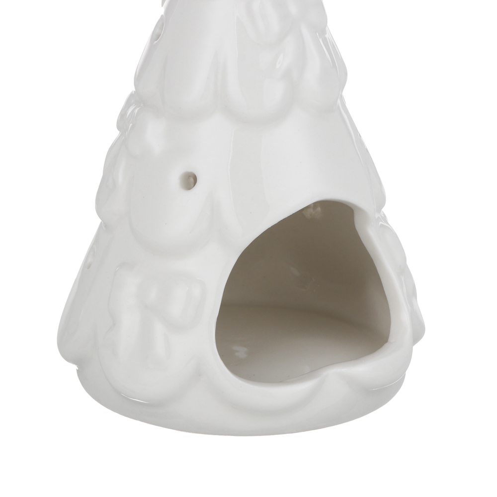 Подсвечник тм LADECOR 8,5x14,5 см, керамика, белый, арт.№ 477-285