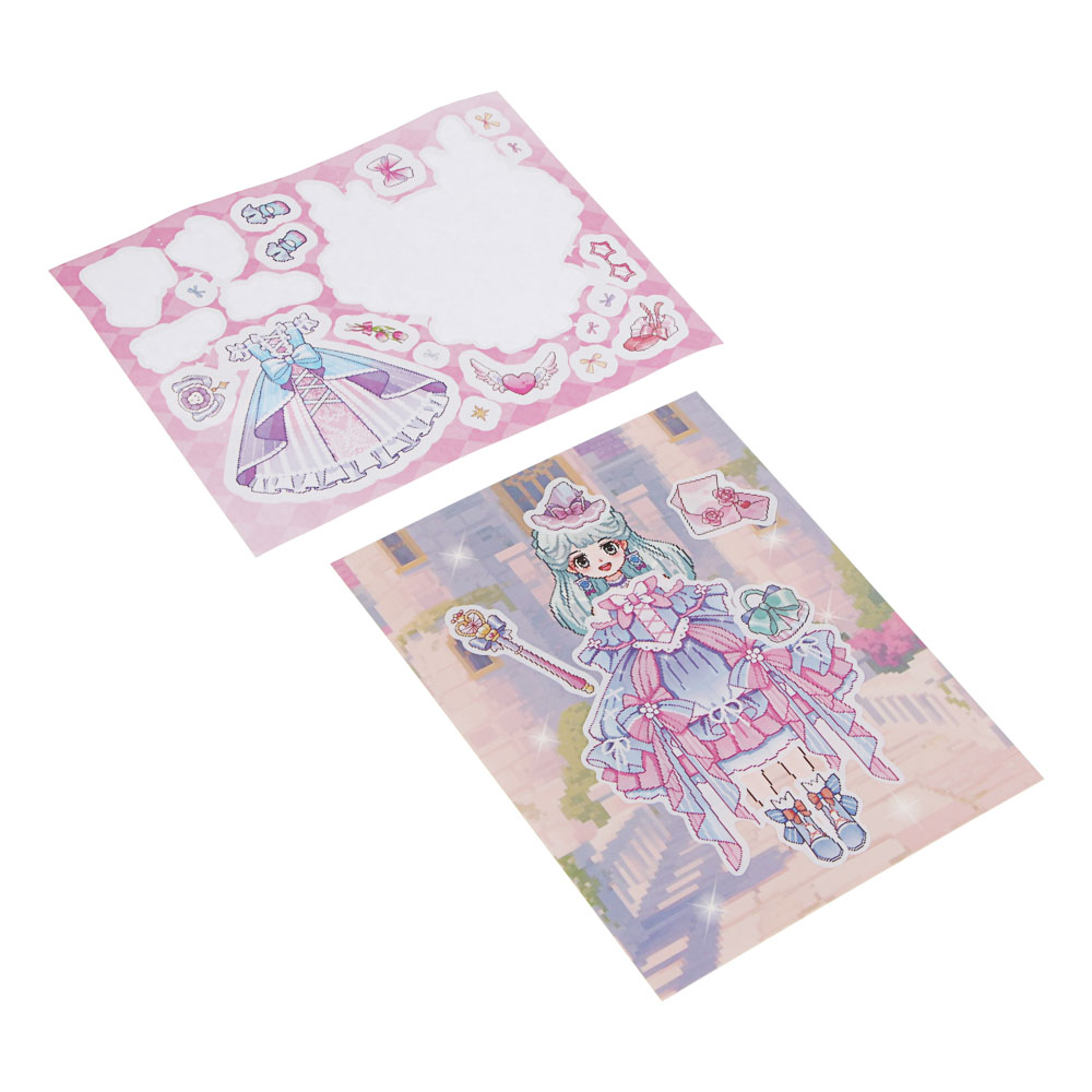 Наклейки для творчества "Модница", бумага, PET, PVC, 19,5х12см, 4 дизайна, арт.№ 281-289