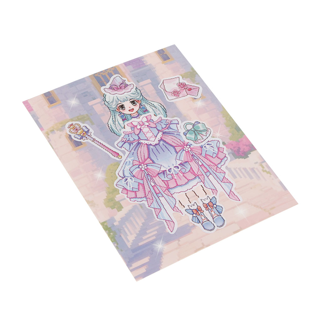 Наклейки для творчества "Модница", бумага, PET, PVC, 19,5х12см, 4 дизайна, арт.№ 281-289