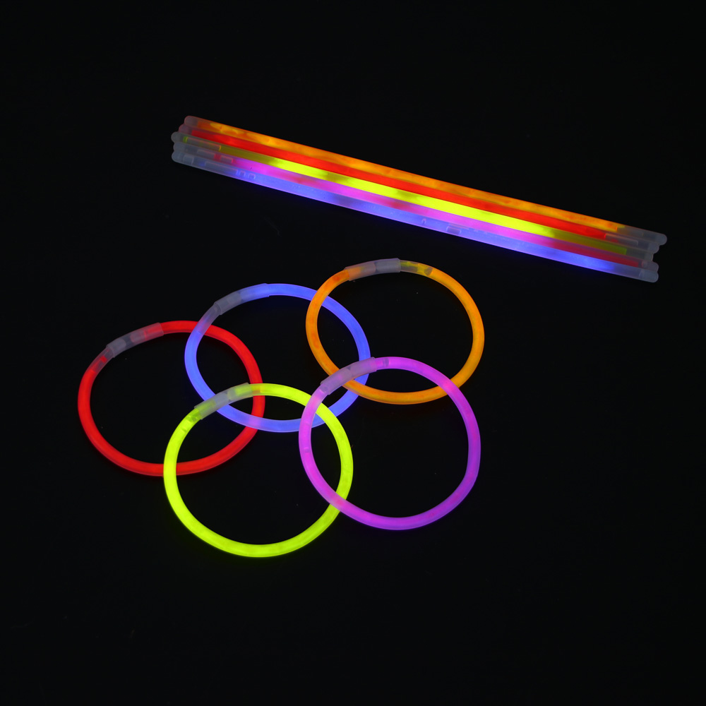 СНОУ БУМ Набор неоновых браслетов 10шт по 20 см, 5 цветов, пластик, арт.№ 393-359