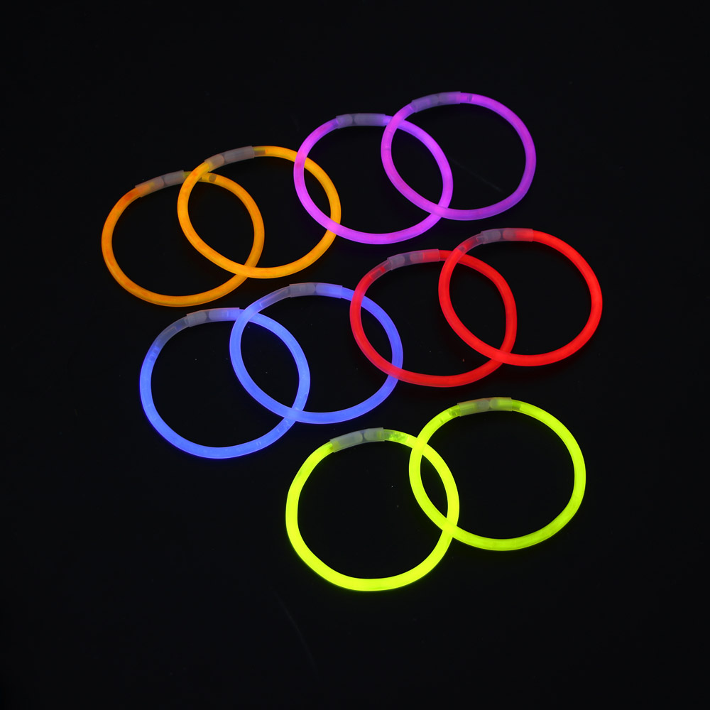 СНОУ БУМ Набор неоновых браслетов 10шт по 20 см, 5 цветов, пластик, арт.№ 393-359