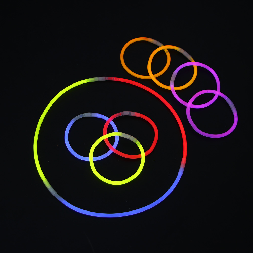 СНОУ БУМ Набор неоновых браслетов 10шт по 20 см, 5 цветов, пластик, арт.№ 393-359