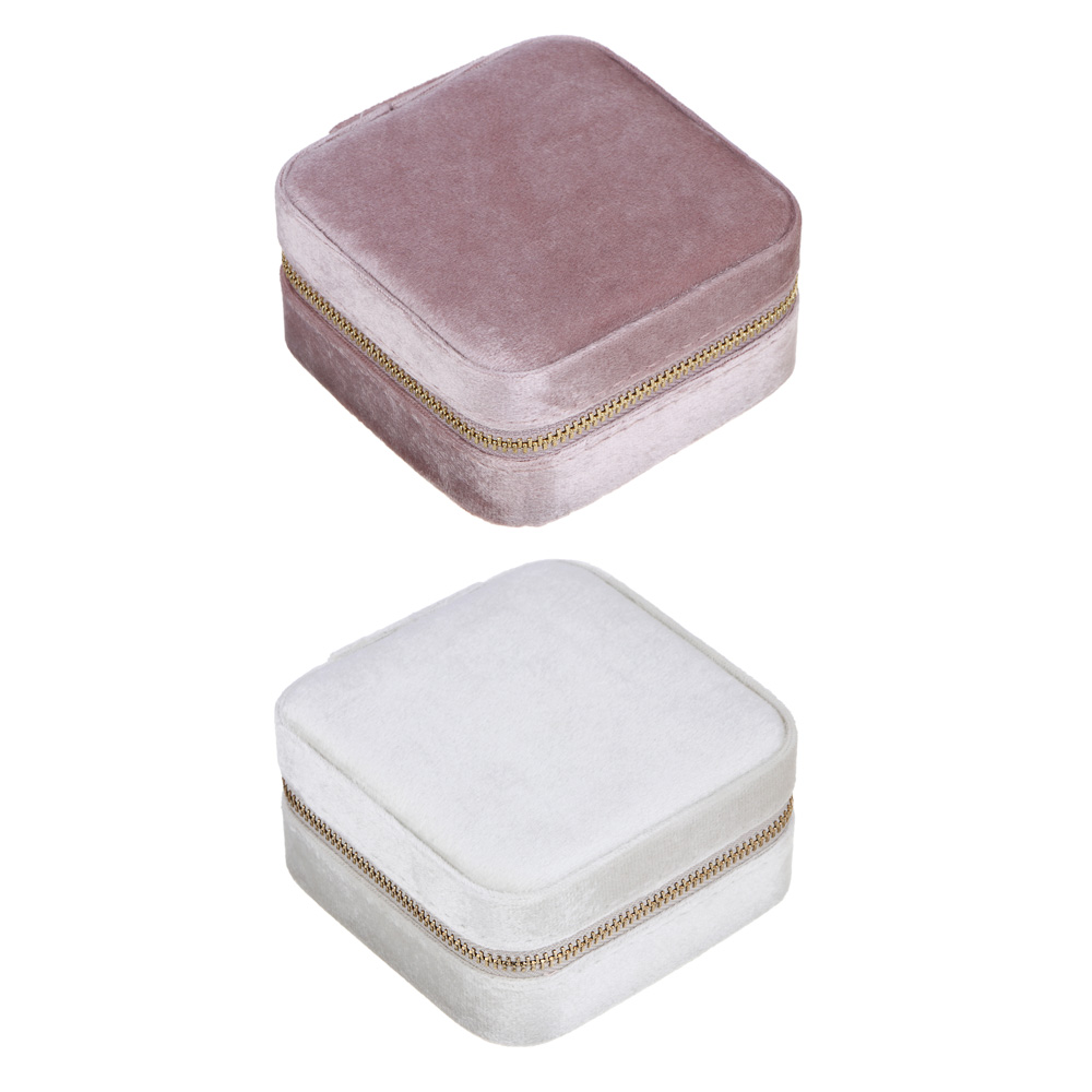 Шкатулка для украшений, 10х10х5см, бархат, 2 дизайна, арт.1, арт.№ 504-938