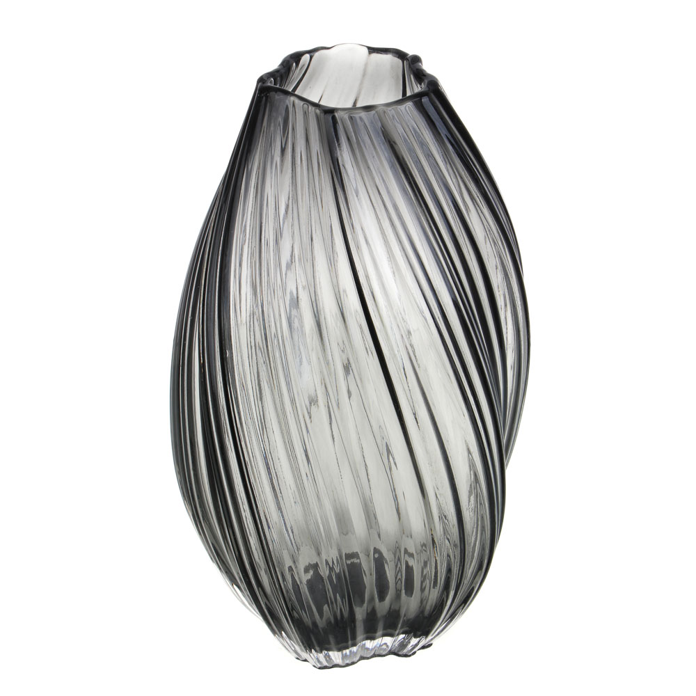 Ваза, 15х26см, стекло, цвет серый, арт.№ 502-112