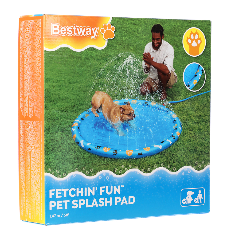 BESTWAY Надувной коврик с фонтанами для домашних животных FETCHIN' FUN, 147см,  Fetchin' Fun Pet, 52, арт.№ 029-053