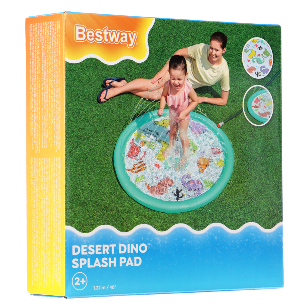 BESTWAY Водяной коврик-фонтан DESERT DINO, 122 см, 52698, арт.№ 029-054