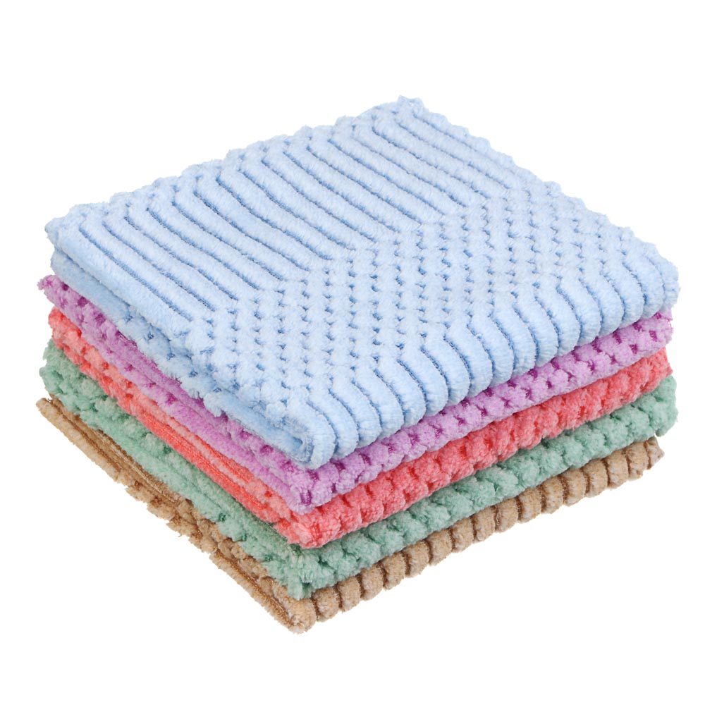 Набор салфеток 5 шт тм VETTA, 30х30 см, 210 г/кв.м., микс дизайнов, полиэстер, арт.№ 448-370