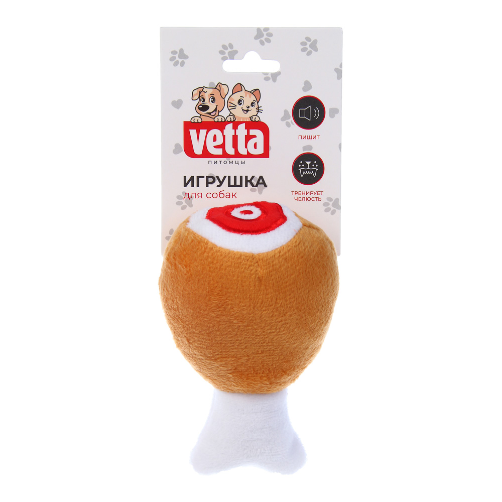 Игрушка для собак тм VETTA, куриная ножка, полиэстер, 12х7,5 см, арт.№ 273-573